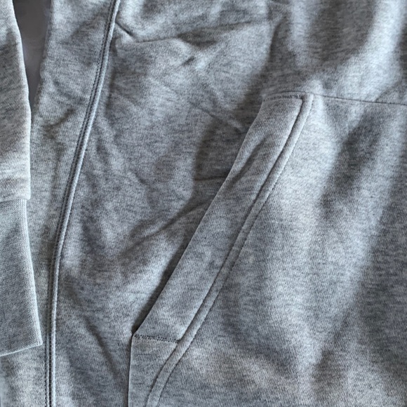 Nike Light Gray Hoodie with Bright Orange Graphic - Picture 12 of 14